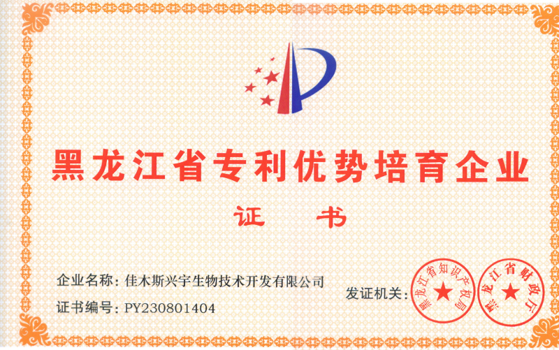 專利優(yōu)勢(shì)企業(yè)證書